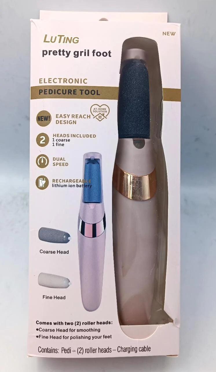 Electric Pedicure Foot File – Rechargeable Callus Remover for Smooth Feet