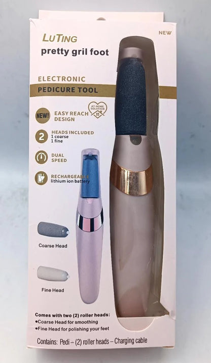 Electric Pedicure Foot File – Rechargeable Callus Remover for Smooth Feet