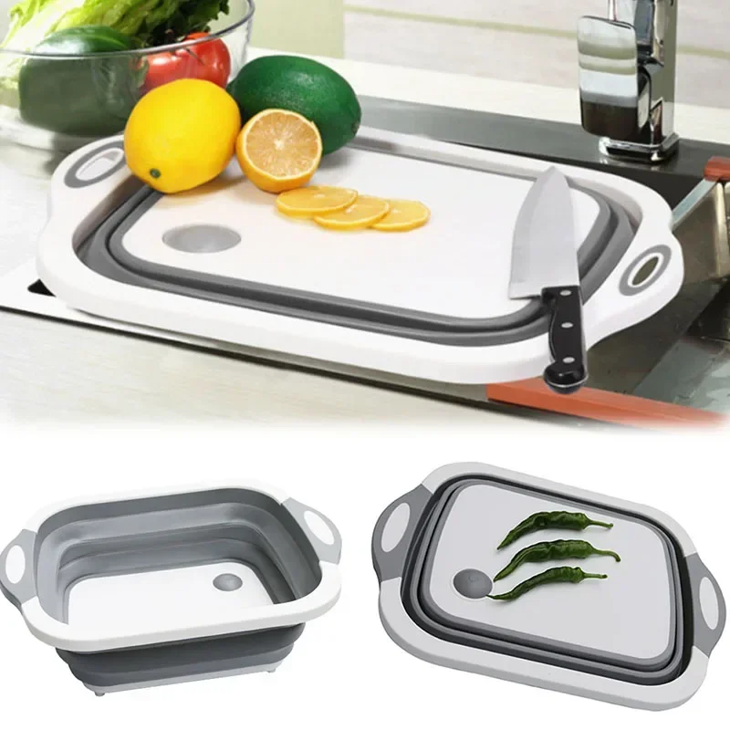 4-In-1 Multi-Board Basket | Foldable Sink & Cutting Board
