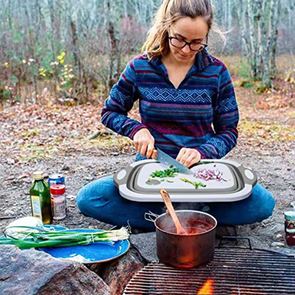 4-In-1 Multi-Board Basket | Foldable Sink & Cutting Board