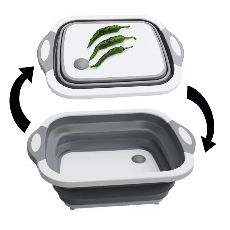 4-In-1 Multi-Board Basket | Foldable Sink & Cutting Board