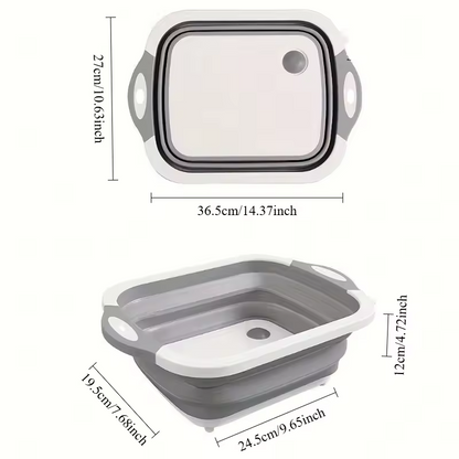 4-In-1 Multi-Board Basket | Foldable Sink & Cutting Board